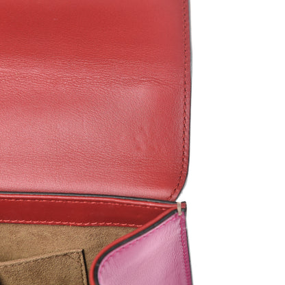 Gucci GG Supreme Monogram Calfskin Small Padlock Shoulder Bag Beige Hibiscus Red New Rosette 11 of 14