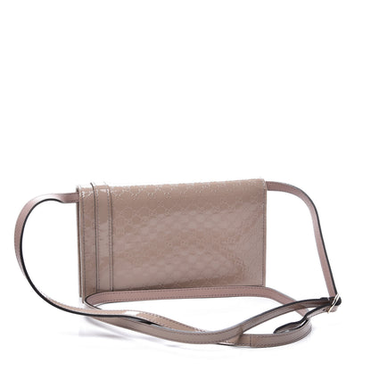 Gucci Patent Microguccissima Mini Nice Wallet Dark Cipria 2 of 8