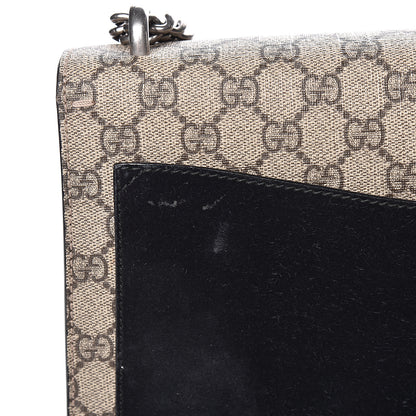 Gucci GG Supreme Monogram Medium Dionysus Shoulder Bag Black 12 of 16