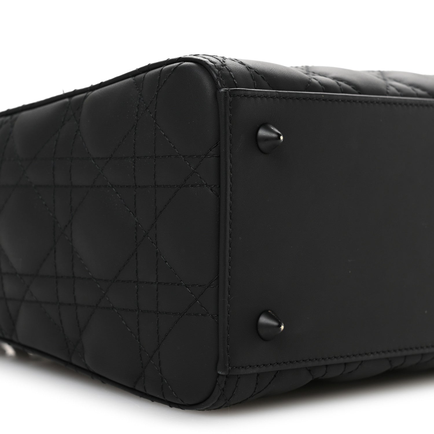 Christian Dior Ultra Matte Calfskin Cannage Medium Lady Dior Black Black 9 of 10