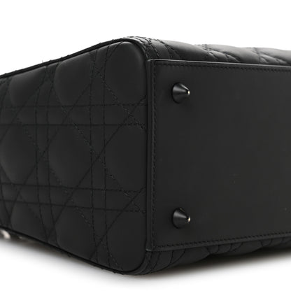 Christian Dior Ultra Matte Calfskin Cannage Medium Lady Dior Black Black 9 of 10