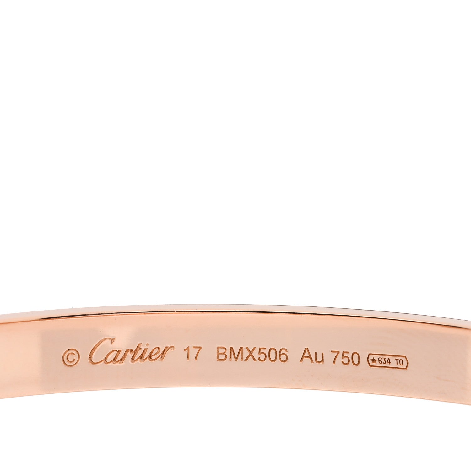 Cartier 18K Pink Gold LOVE Bracelet 17 3 of 5