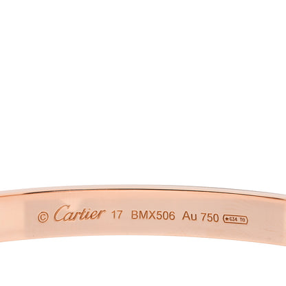 Cartier 18K Pink Gold LOVE Bracelet 17 3 of 5