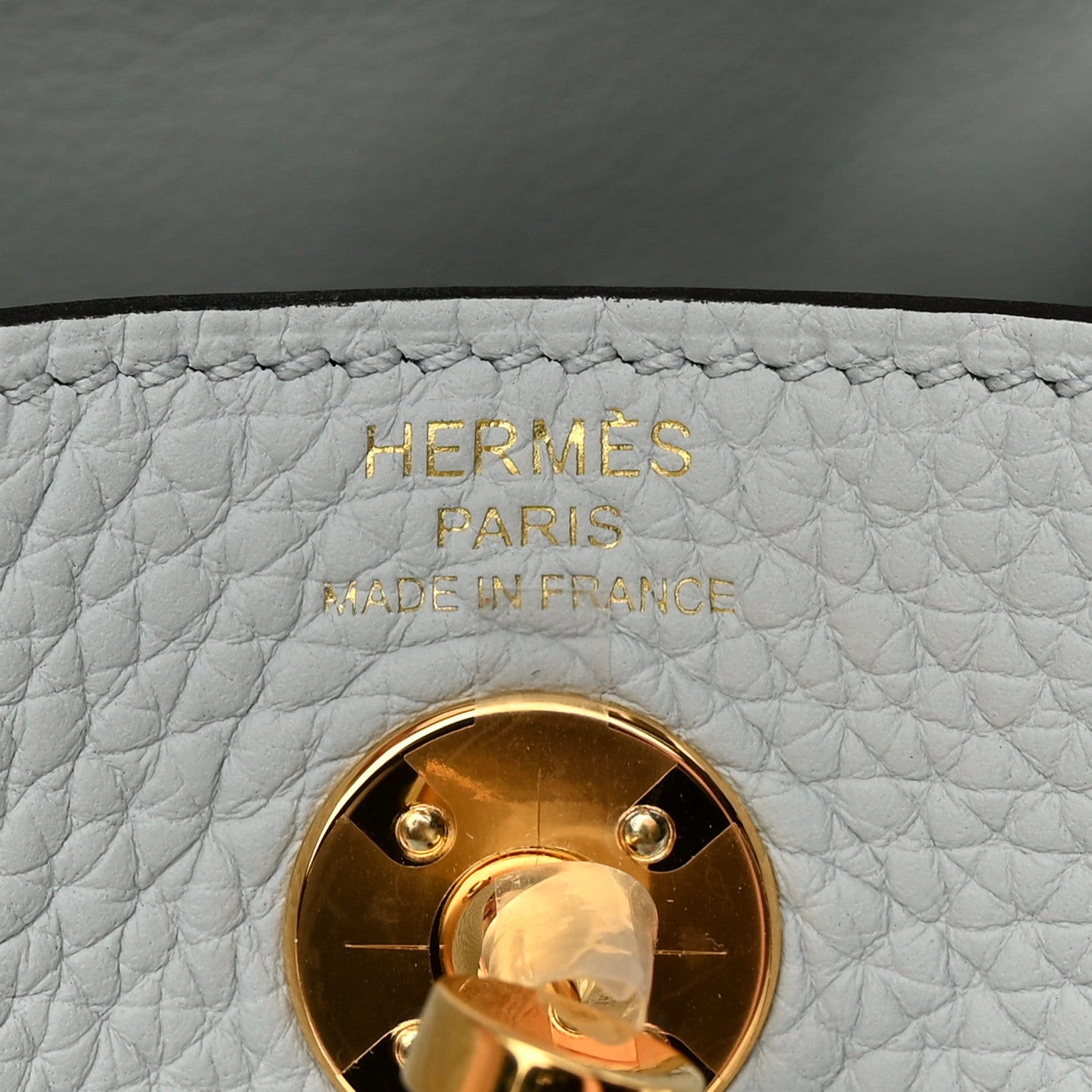 Hermes Taurillon Clemence Mini Lindy 20 Bleu Pale 6 of 10
