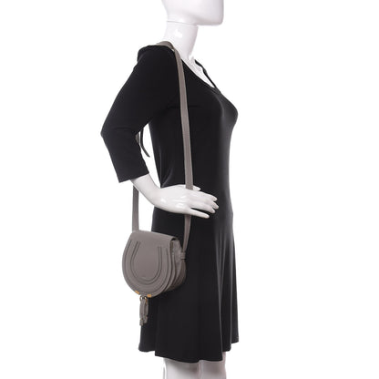 Chloe Calfskin Mini Marcie Round Crossbody Bag Cashmere Grey 2 of 13