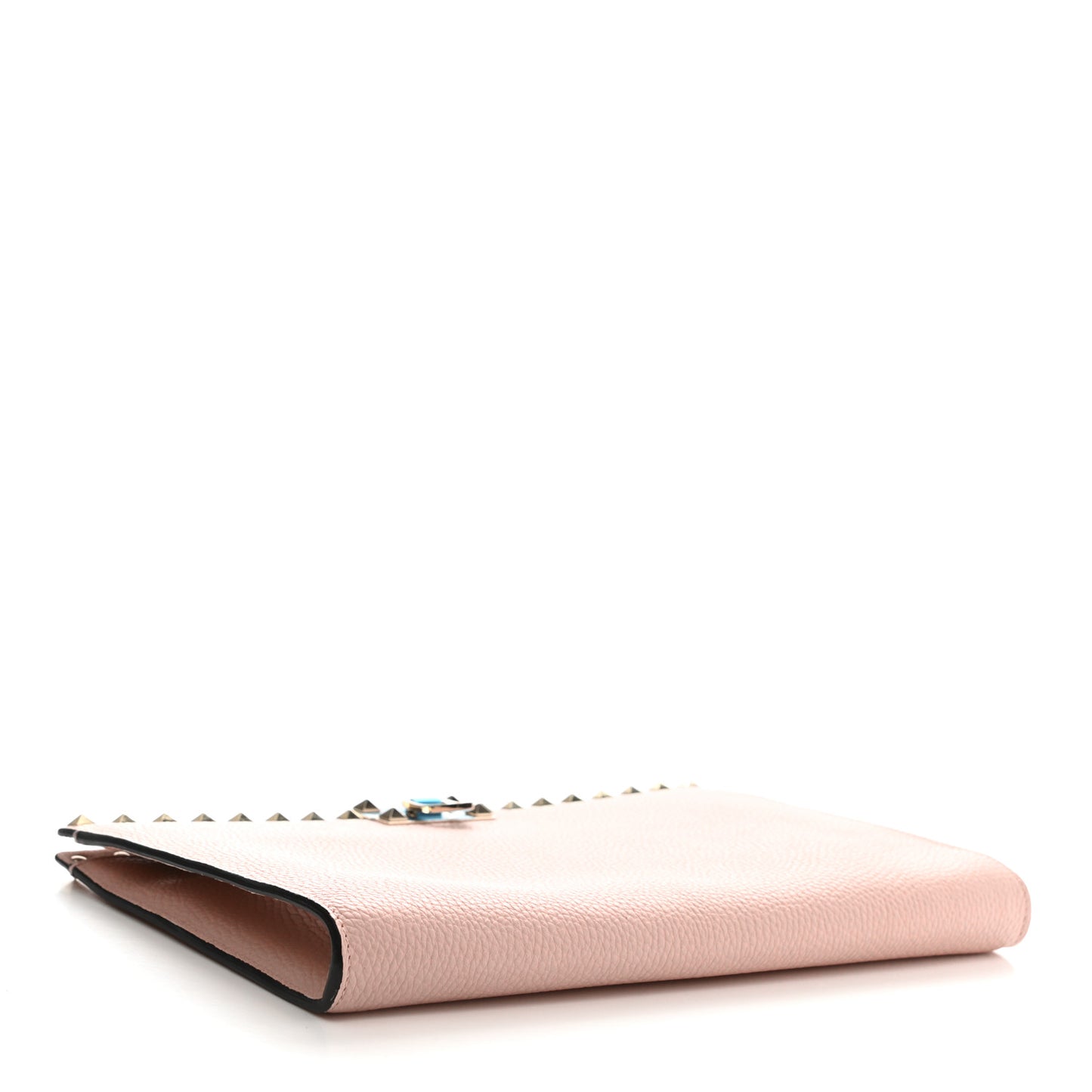 Vitello Rockstud Large Flat Pouch Light Pink