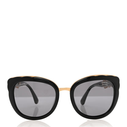 Chanel CC Butterfly Fall Sunglasses 5356-A Black Gold 2 of 6