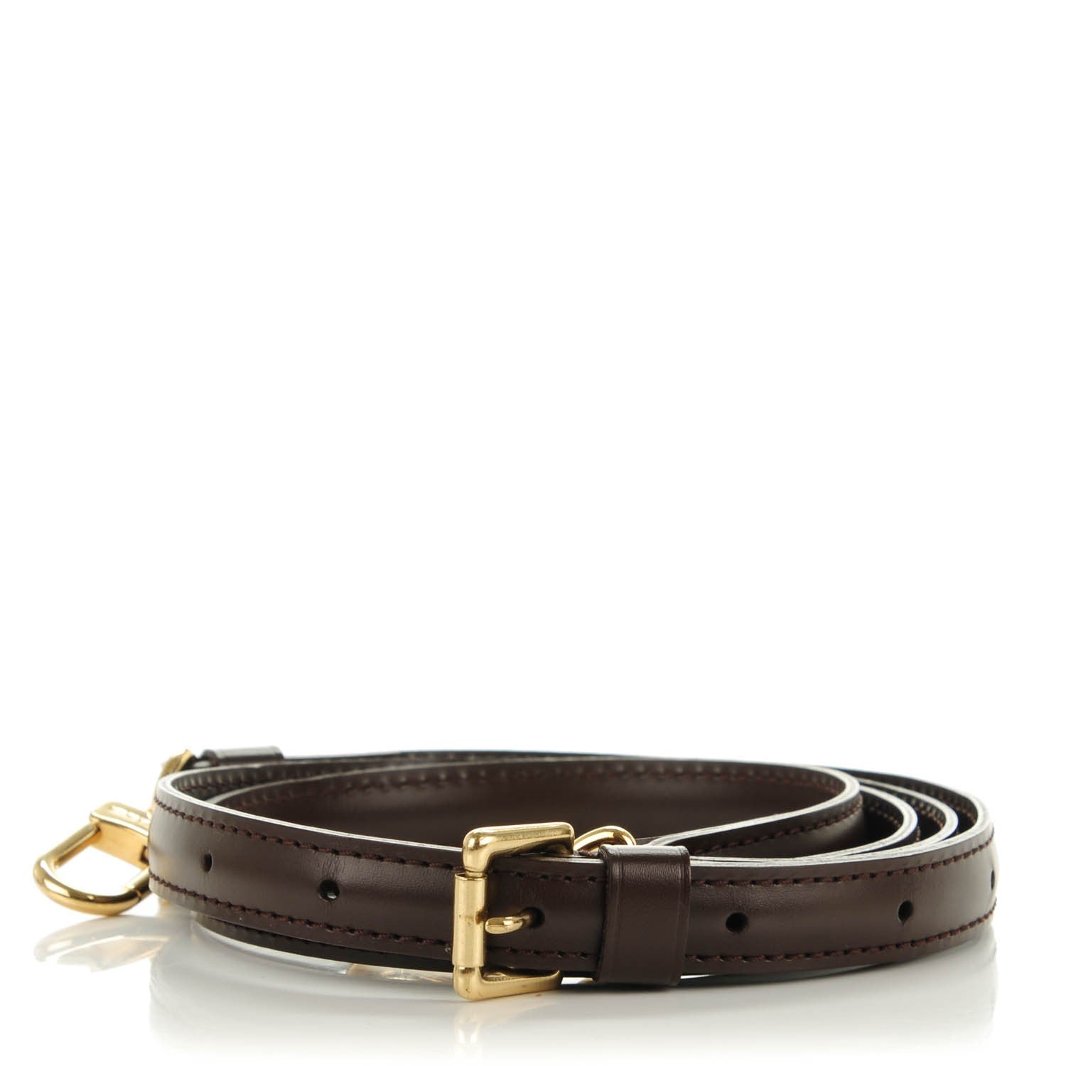 Louis Vuitton Calfskin 16mm Adjustable Shoulder Strap Brown 1 of 5