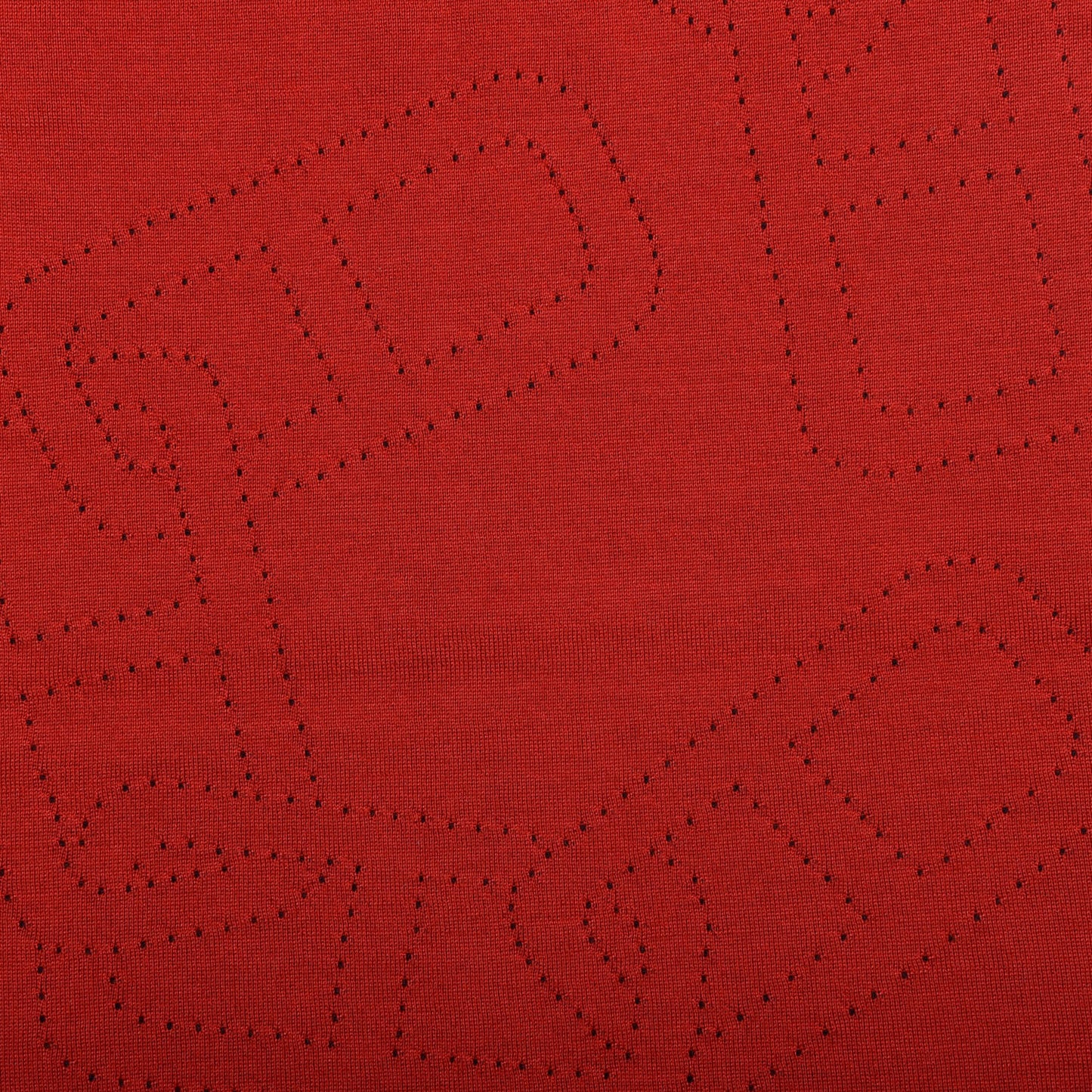 Cashmere Silk Aller-Retour Maillons Perfores Muffler Rouge Marine