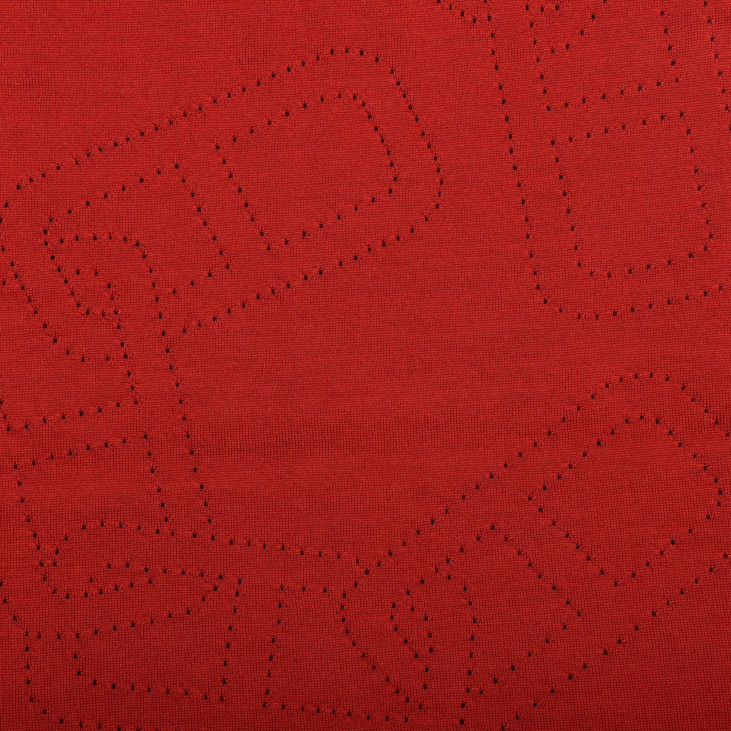 Hermes Cashmere Silk Aller-Retour Maillons Perfores Muffler Rouge Marine 3 of 4