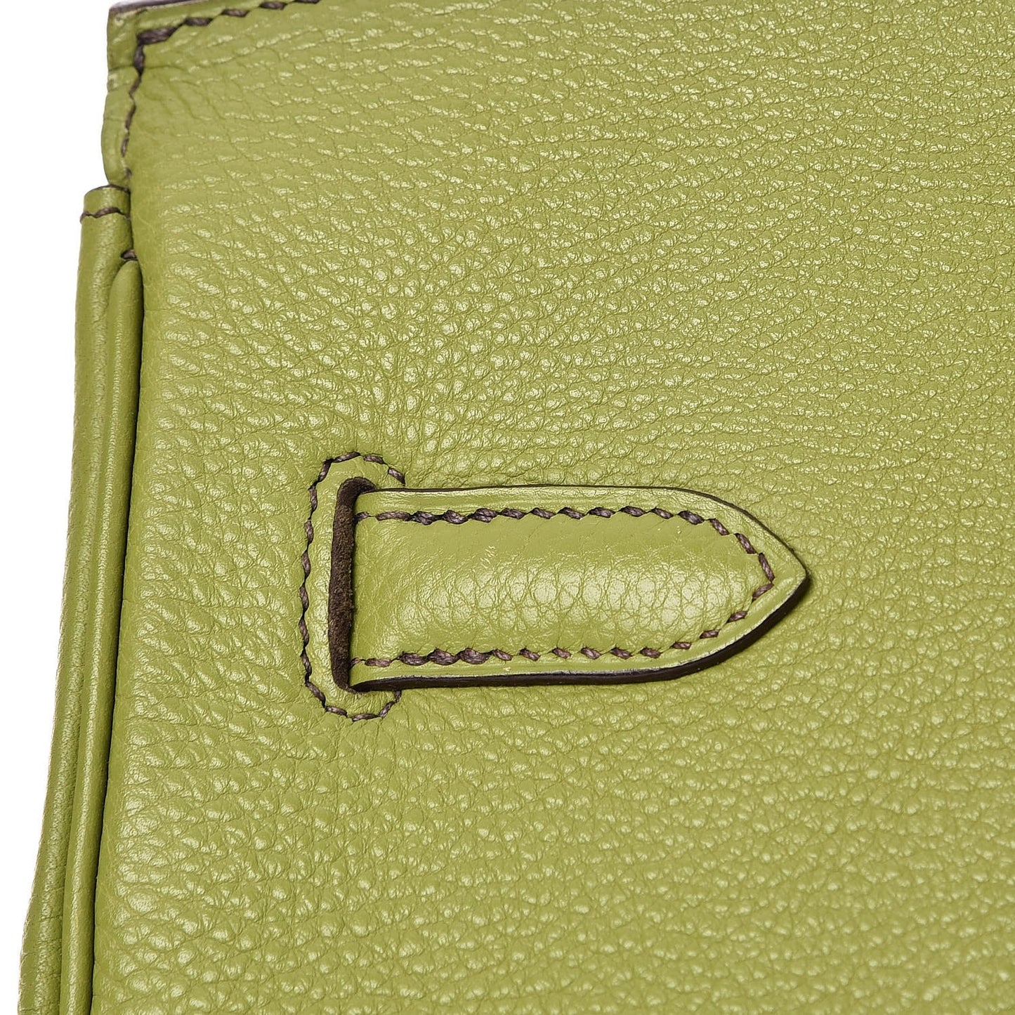 Taurillon Clemence Birkin 35 Vert Anis
