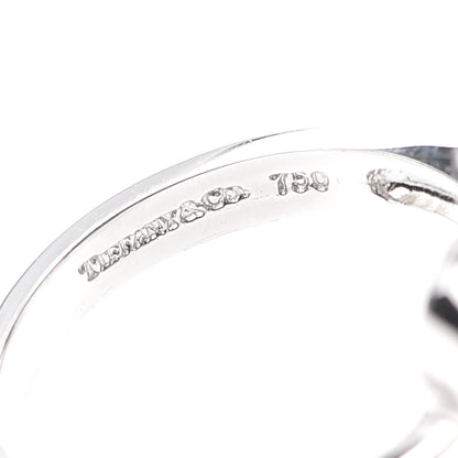 Tiffany 18K White Gold Diamond Paloma Picasso Loving Heart Ring 50 5.5 5 of 6