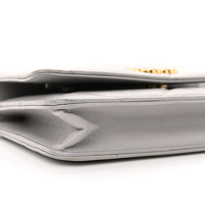 Chanel Lambskin Quilted Chanel 19 Wallet On Chain WOC Grey 9 of 16