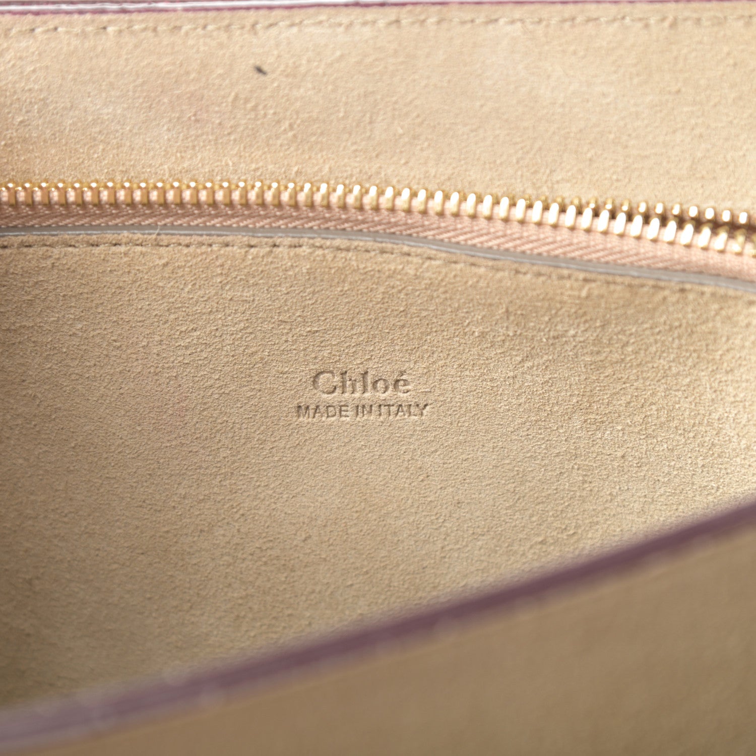 Chloe Calfskin Suede Medium Faye Shoulder Bag Plum Purple 6 of 13