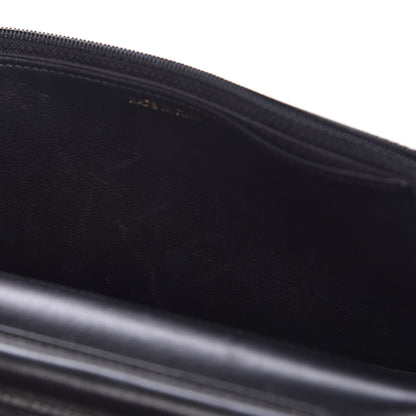 Chanel Goatskin Quilted Diamond CC Wallet On Chain WOC Black 12 of 13