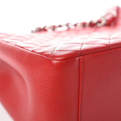 Chanel Caviar Quilted Grand Shopping Tote GST Red 12 of 13
