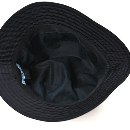 Prada Nylon Crystal Metal Triangle Logo Lightning Bucket Hat M Black 7 of 8
