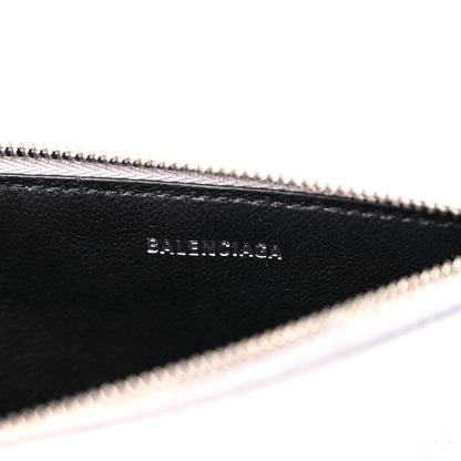 Balenciaga Sparkling Fabric Logo Large Cash Long Coin Card Holder Silver 6 of 8