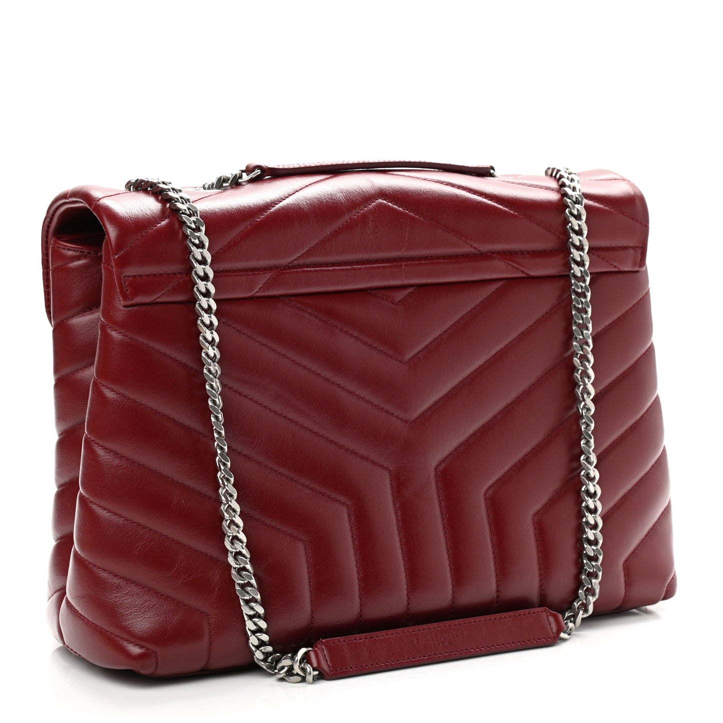 Calfskin Y Quilted Monogram Medium Loulou Chain Satchel Palissandre