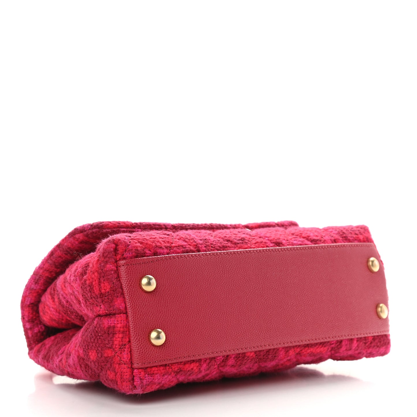 Tweed Mini Coco Handle Flap Fuchsia