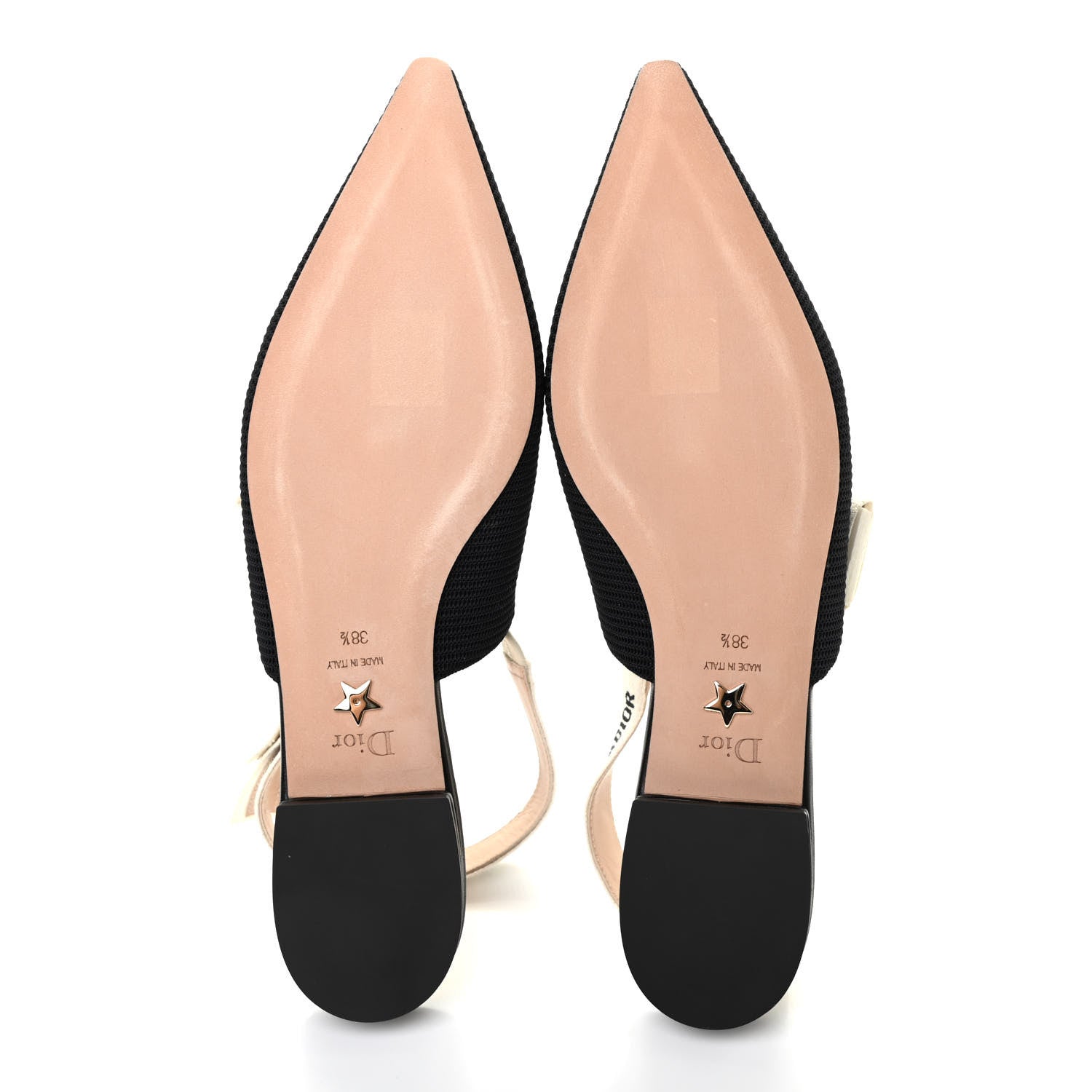 Christian Dior Technical Canvas Ribbon J'Adior Slingback Ballet Flats 38.5 Black 5 of 8