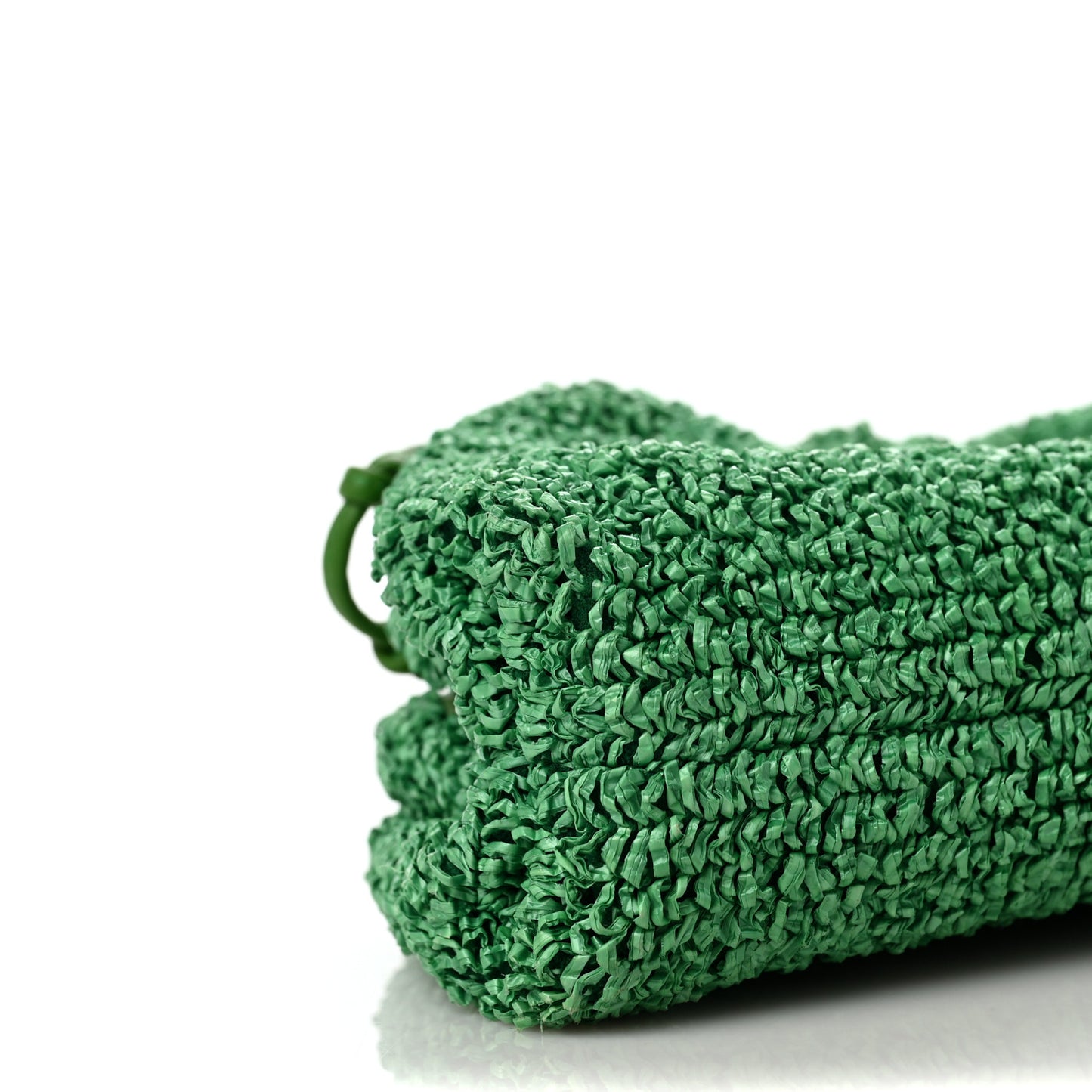 Boucle Curly Raffia The Mini Pouch Parakeet