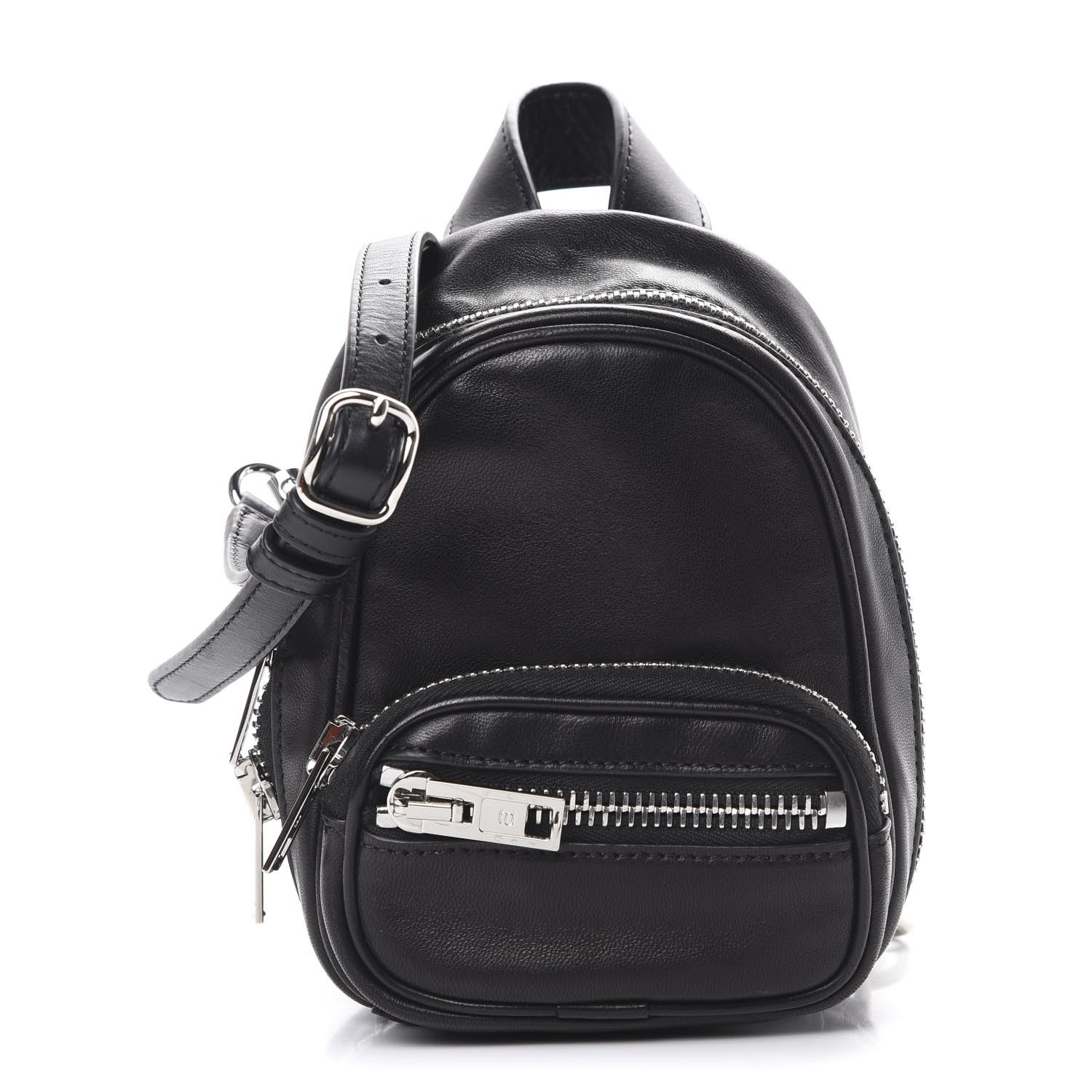 Alexander Wang Lambskin Mini Attica Backpack Crossbody Black 1 of 9