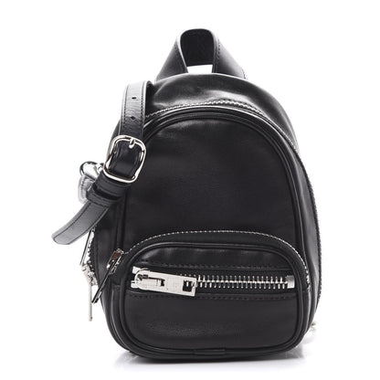 Alexander Wang Lambskin Mini Attica Backpack Crossbody Black 1 of 9