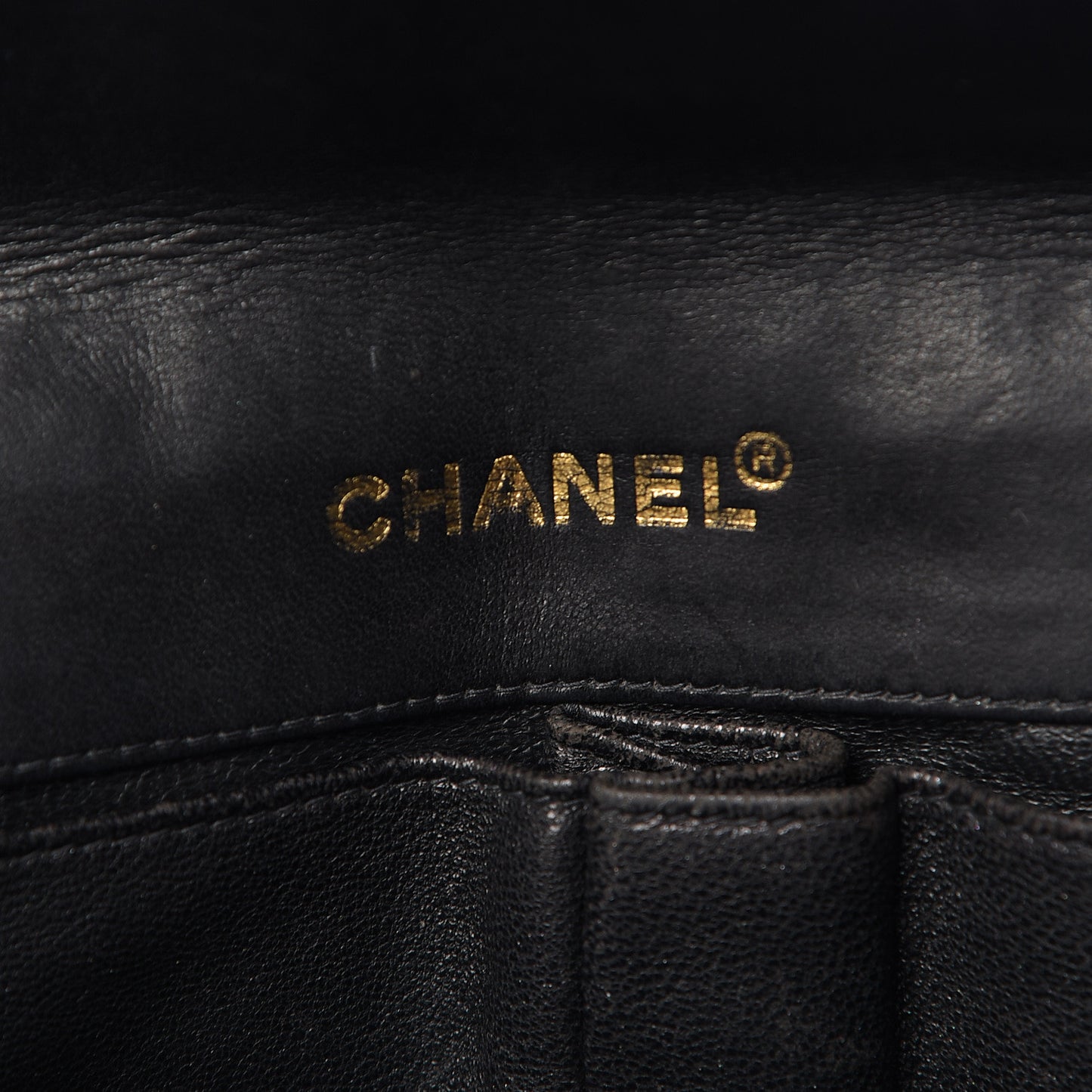 Lambskin East West Chocolate Bar Flap Black
