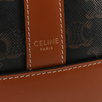 Celine Triomphe Canvas Calfskin Small Bucket Bag Tan 6 of 10