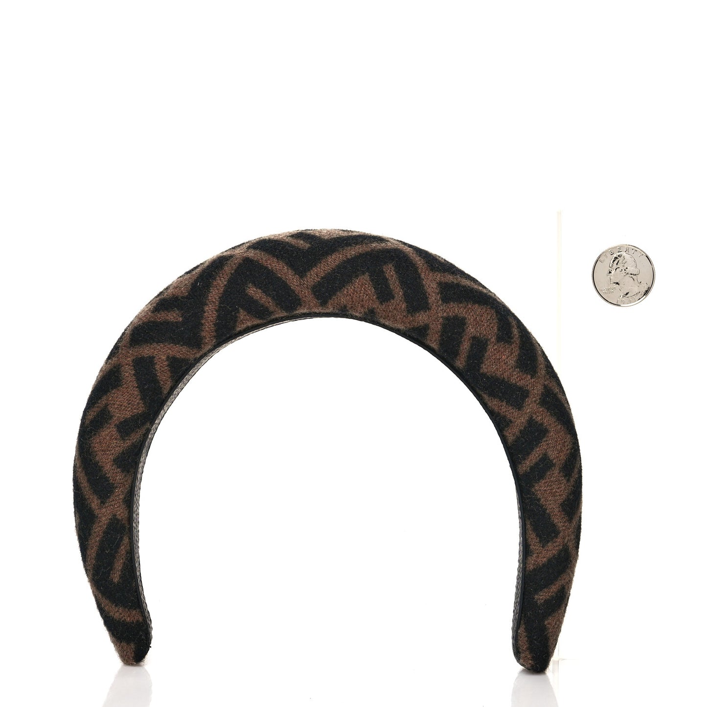 Wool Cashmere FF Logo Headband Tobacco