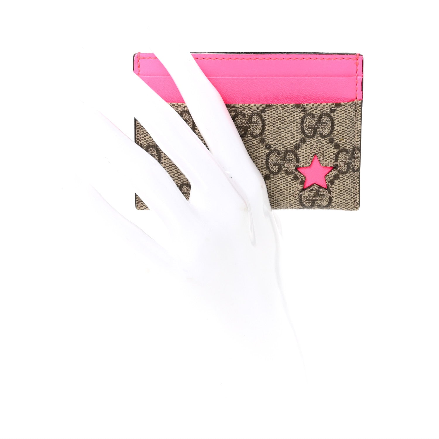 Gucci GG Supreme Stars Card Holder Pink 2 of 7