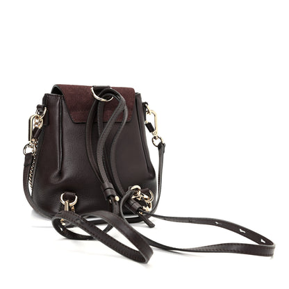 Chloe Suede Calfskin Mini Faye Backpack Carbon Brown 3 of 9
