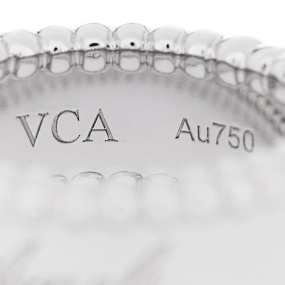 Van Cleef & Arpels 18K White Gold Perlee Signature Ring 47 4.25 4 of 6