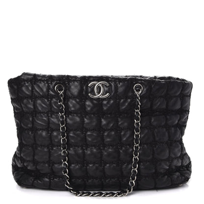 Chanel Lambskin Tweed Double Stitch Tote Black 1 of 7