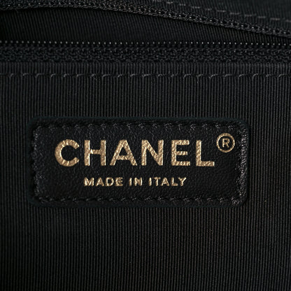 Chanel Calfskin Stitched Large Button Up Hobo Ivory Black 6 of 19