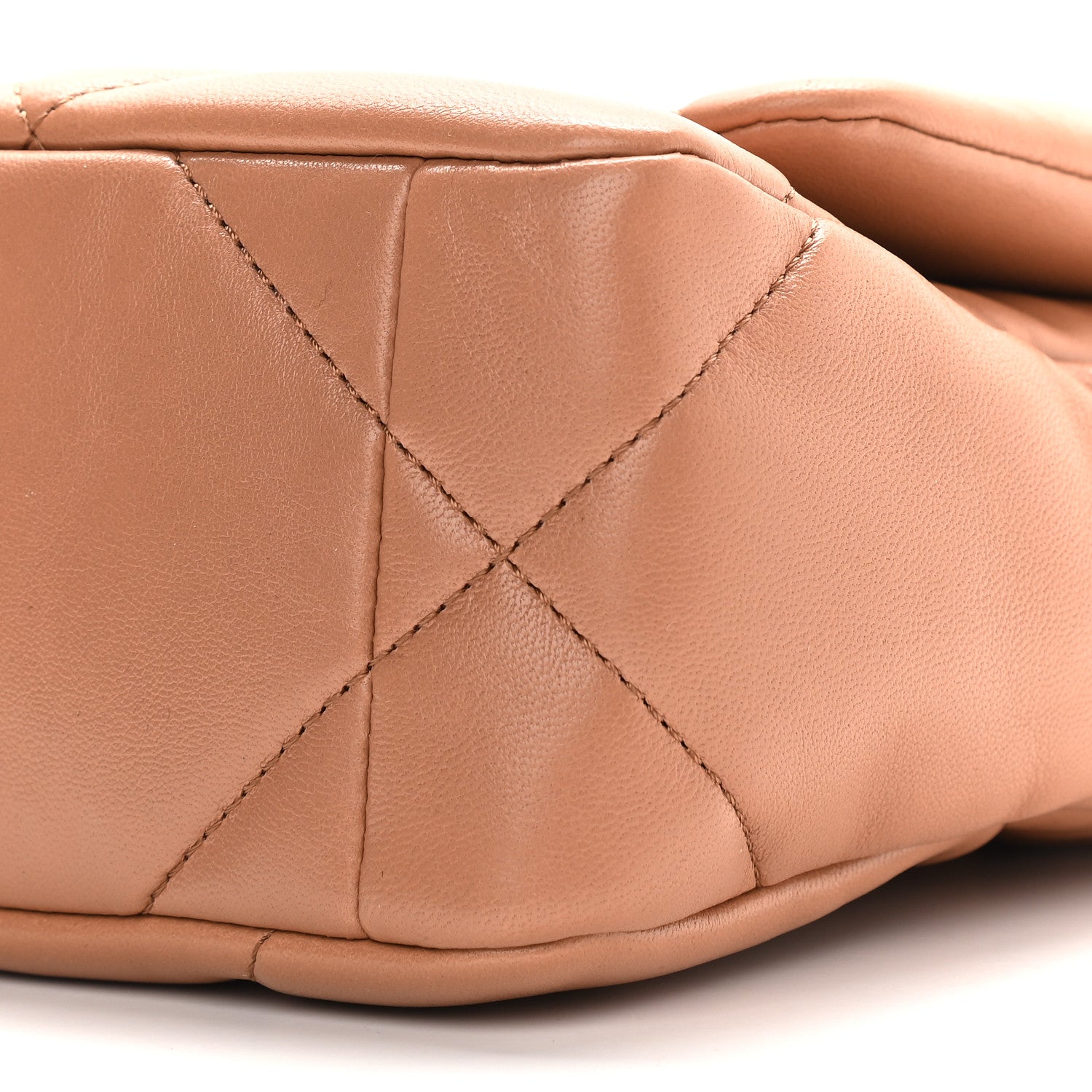 Chanel Lambskin Quilted Medium Chanel 19 Flap Light Brown 9 of 9