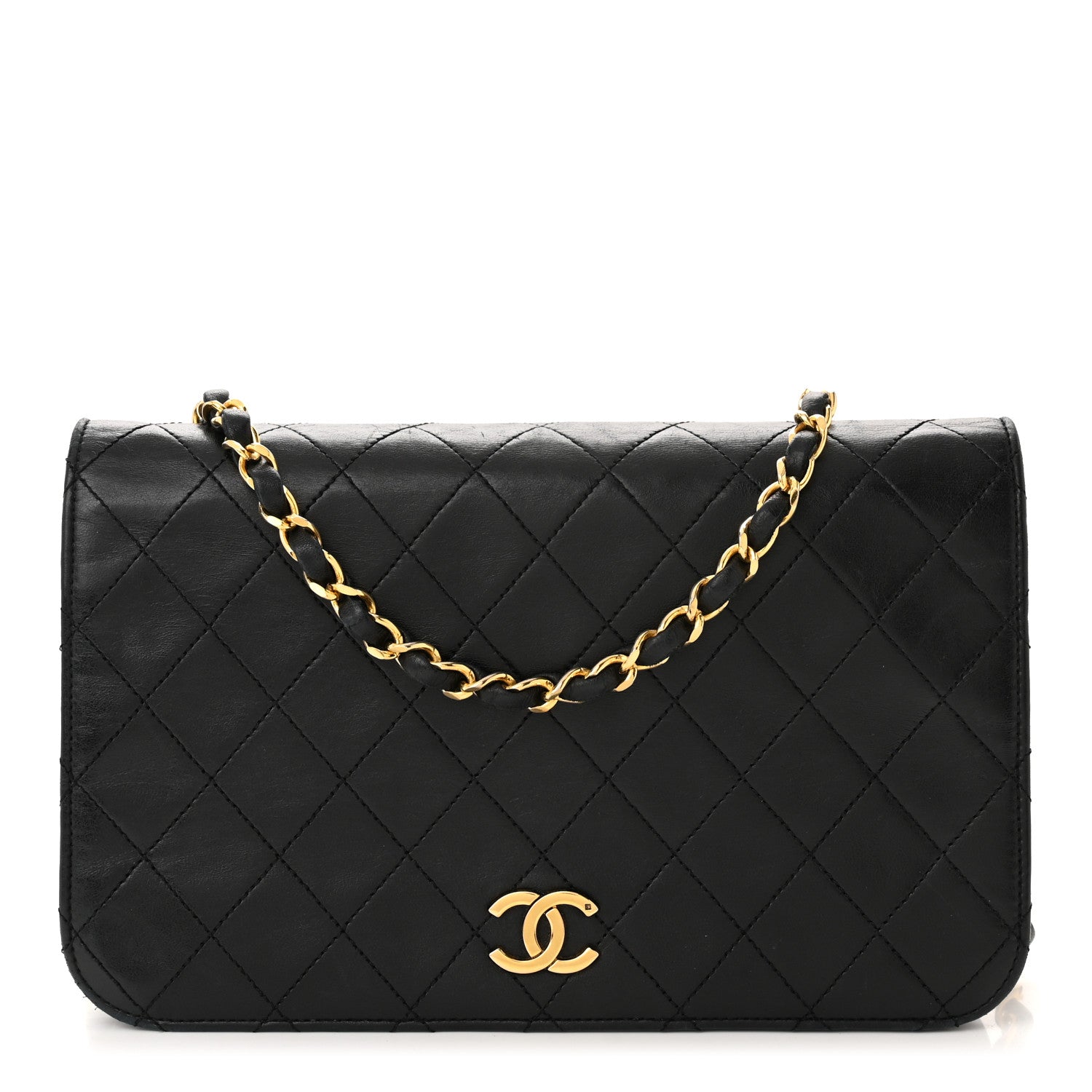 Chanel Lambskin Quilted Small Single Flap Black 1 of 11