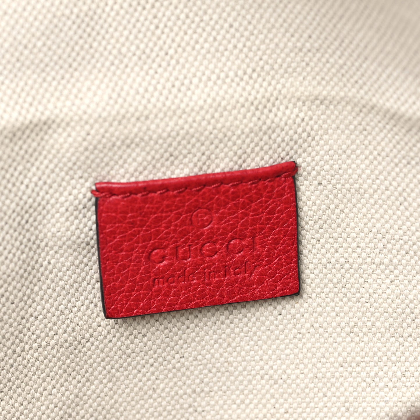Grained Calfskin Logo Belt Bag Hibiscus Red