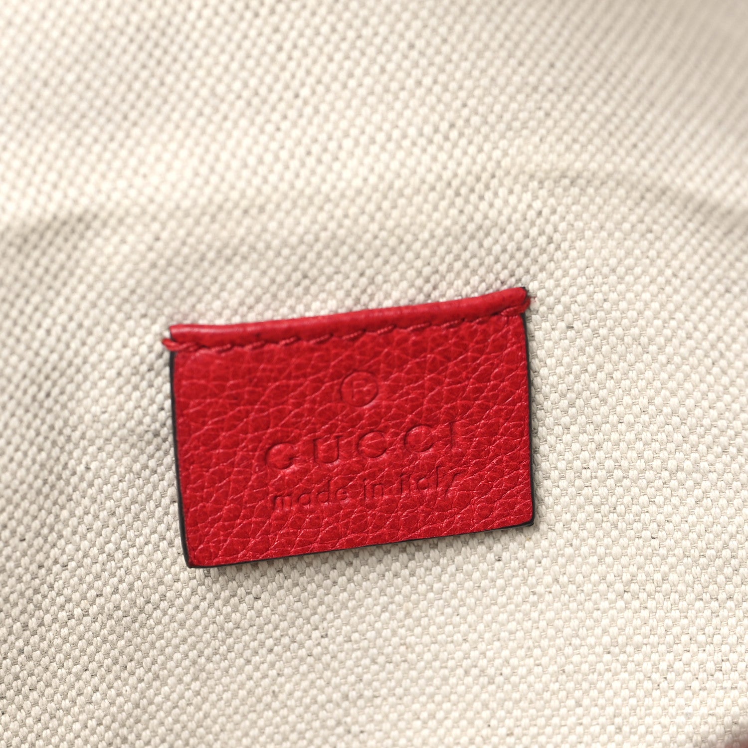 Gucci Grained Calfskin Logo Belt Bag Hibiscus Red 6 of 9