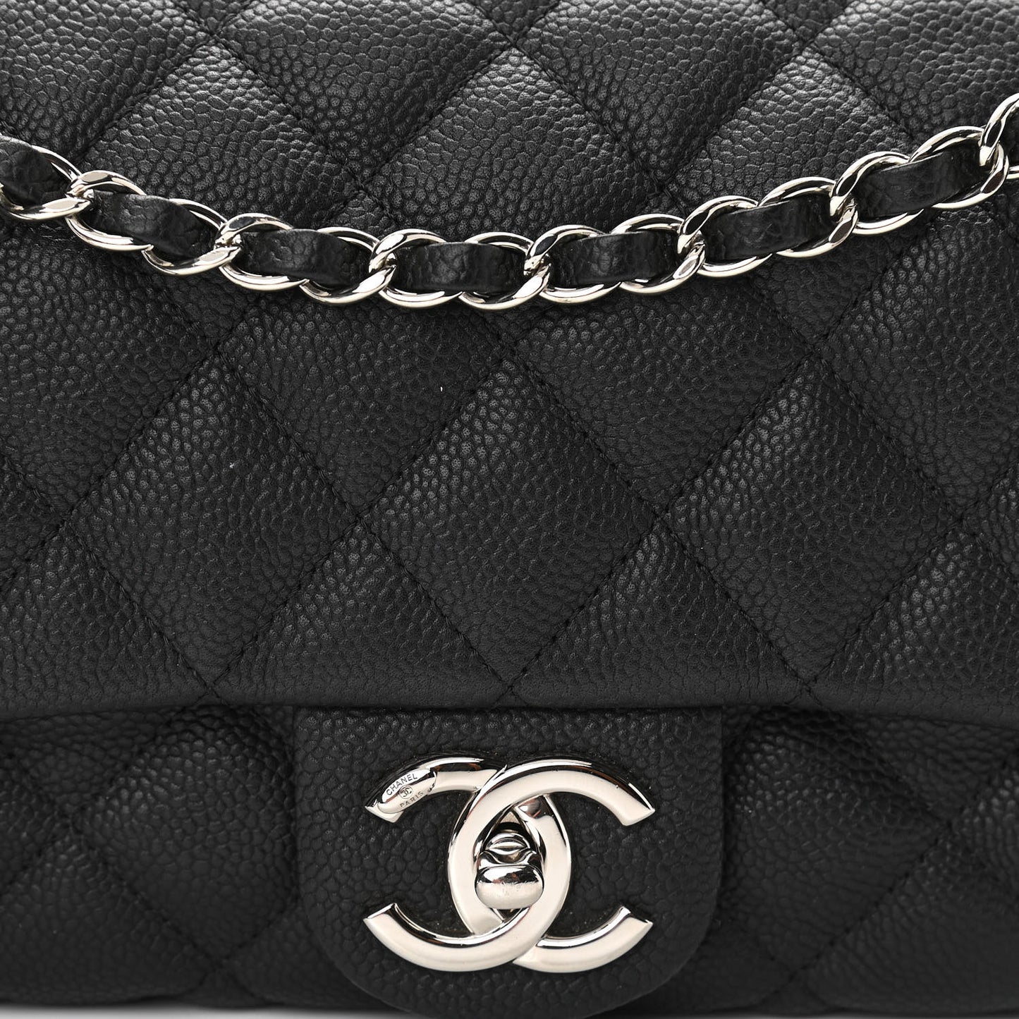 Caviar Quilted Medium Easy Flap Black