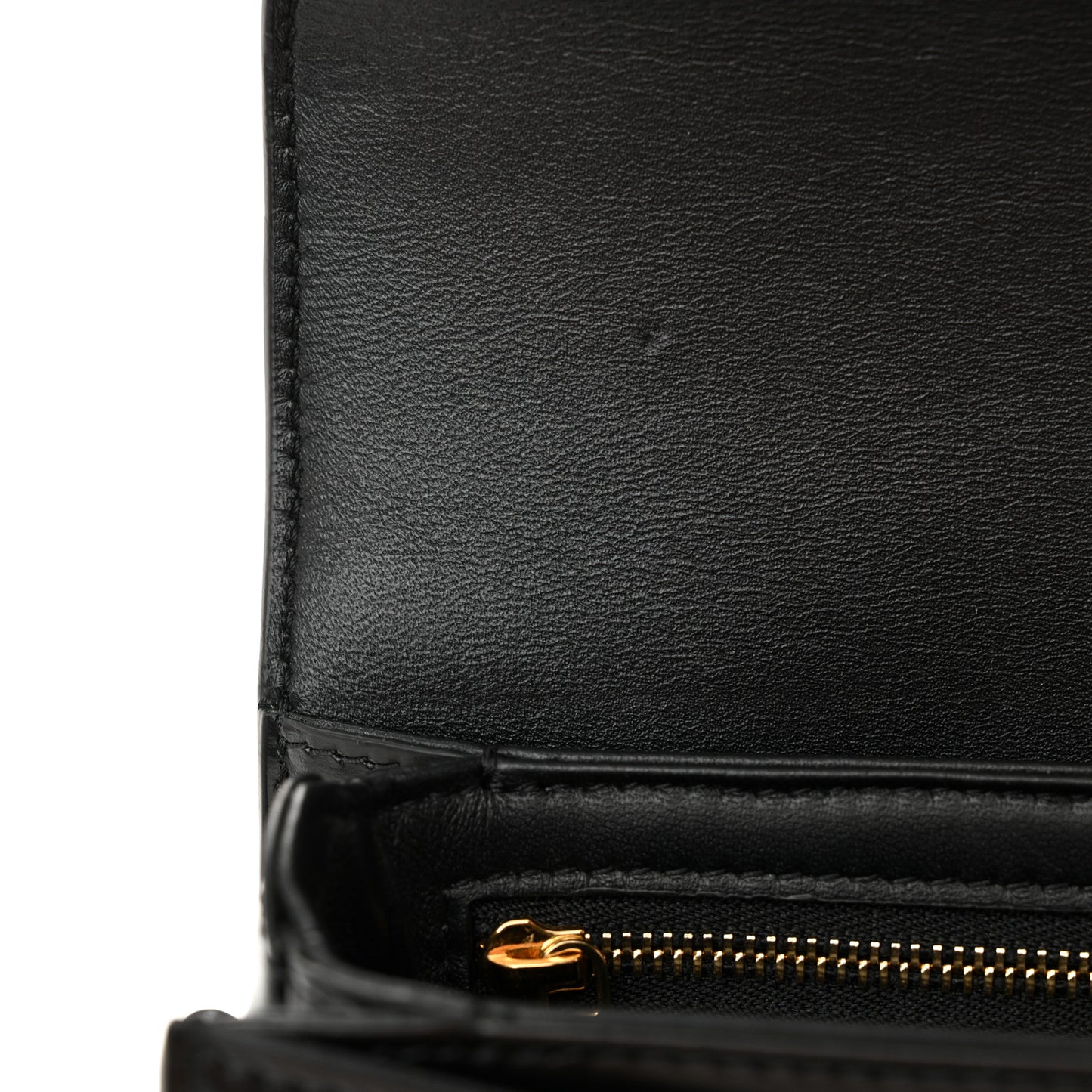 Shiny Calfskin Besace Clea Triomphe Black