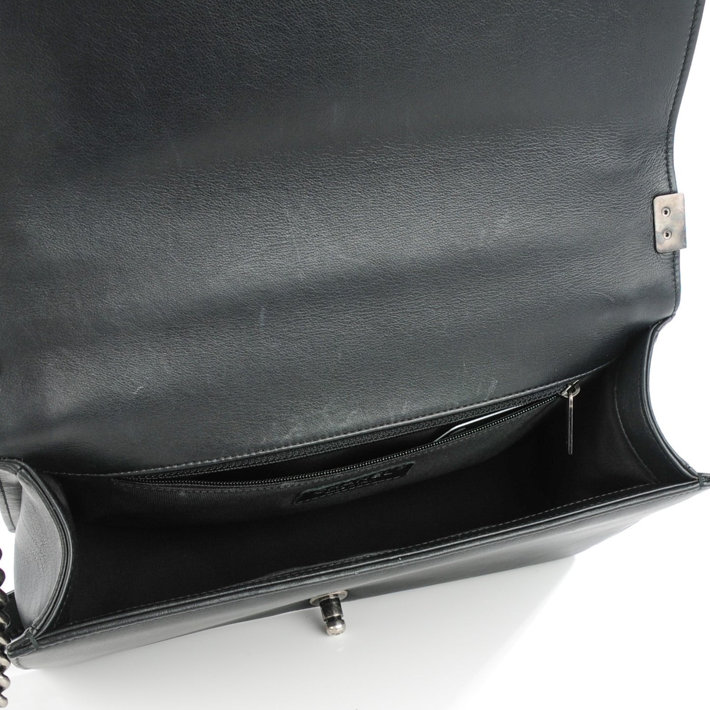 Calfskin Quilted New Medium Boy Flap Black