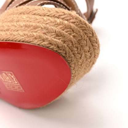 Christian Louboutin Calfskin Rope Zero Problem 140 Espadrille Wedges 35 Brown 10 of 10