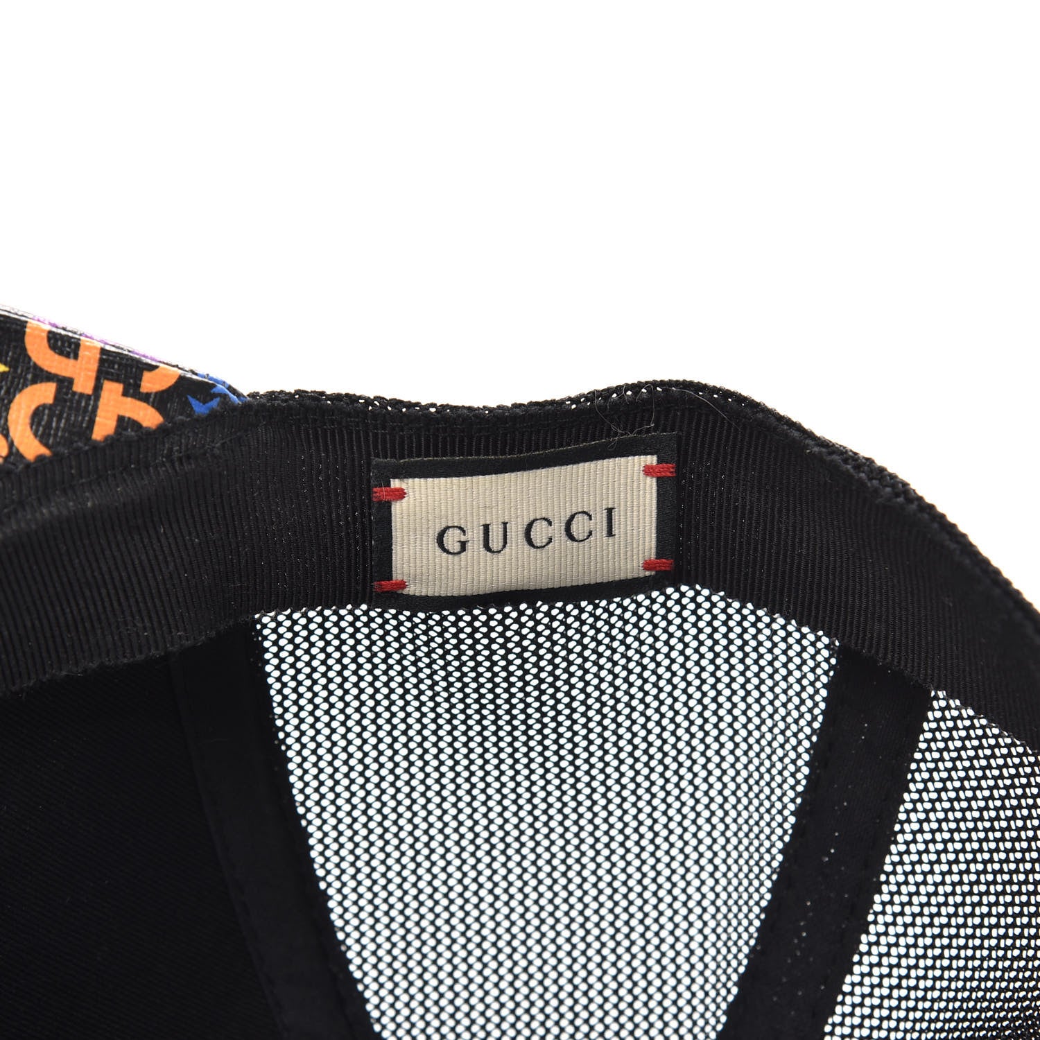 Gucci GG Supreme Monogram Psychedelic Baseball Hat XL 60 Black 6 of 9