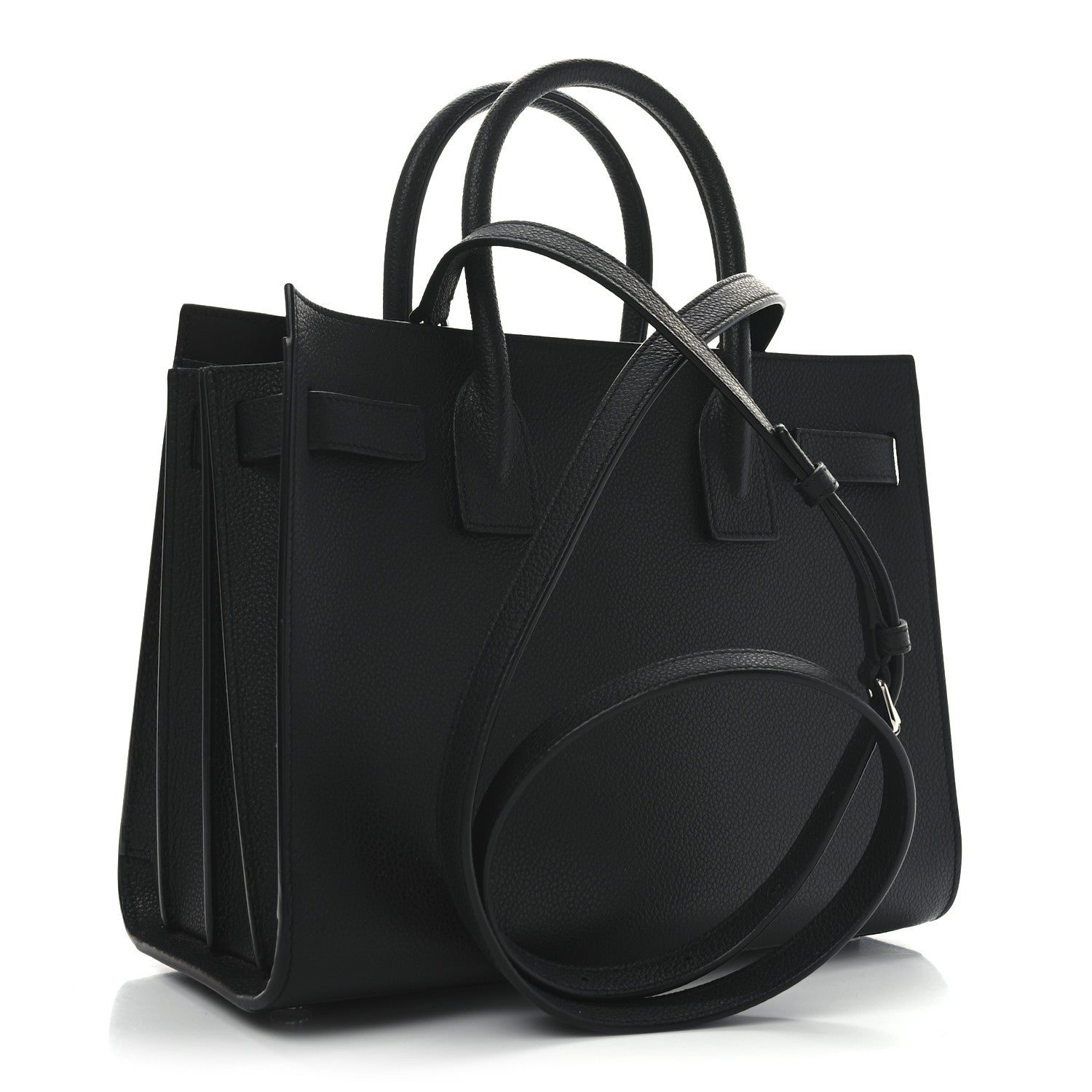 Saint Laurent Grained Calfskin Baby Sac De Jour Black 3 of 10