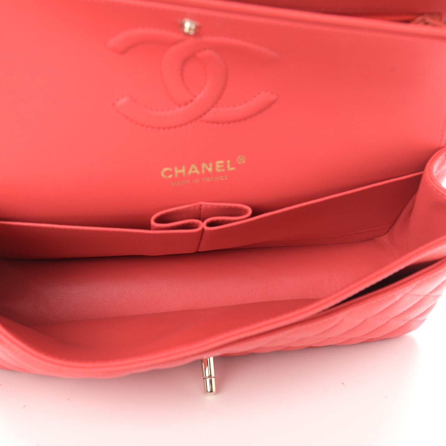 Chanel Caviar Quilted Medium Double Flap Red 5 of 9
