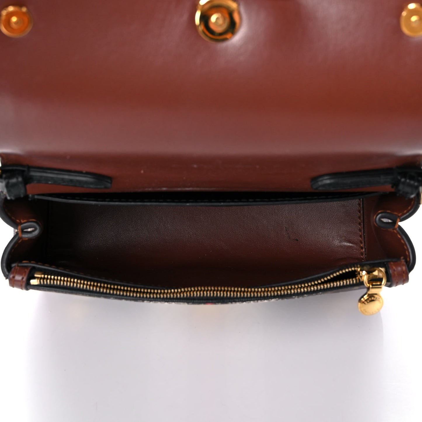 E-Canvas Monogram Stripe Hackberry Crossbody Bag Bridle Brown