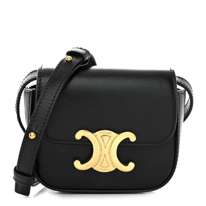 Celine Shiny Calfskin Mini Triomphe Black 1 of 13