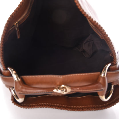 Gucci Calfskin Large Horsebit Chain Hobo Brown 5 of 10
